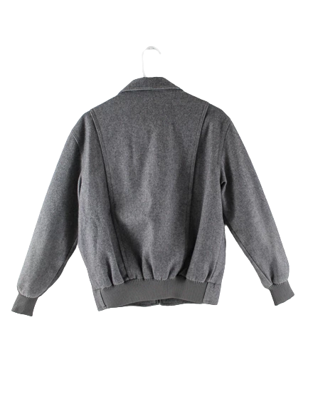 Europe Craft Members Only Women's Jacket Gray Wool Blend Size 3/4 Pre-Owned