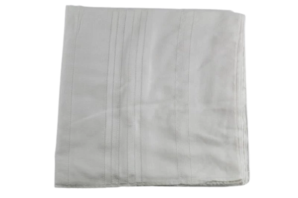 Beige Cream Textured Stripe Tablecloth Rectangular Cotton 58" x 114"