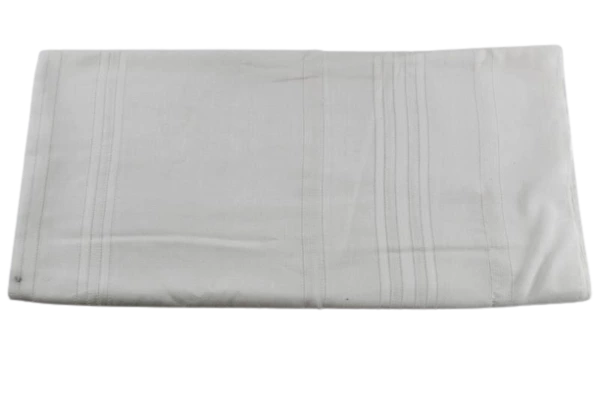 Beige Cream Textured Stripe Tablecloth Rectangular Cotton 58" x 114"