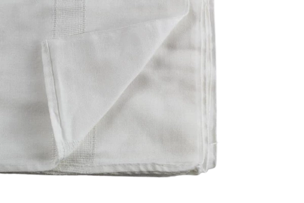 Beige Cream Textured Stripe Tablecloth Rectangular Cotton 58" x 114"