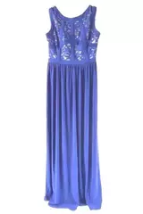 Morgan & Co Royal Blue Prom Dress Size 7/8 - Pre-Owned with Snag