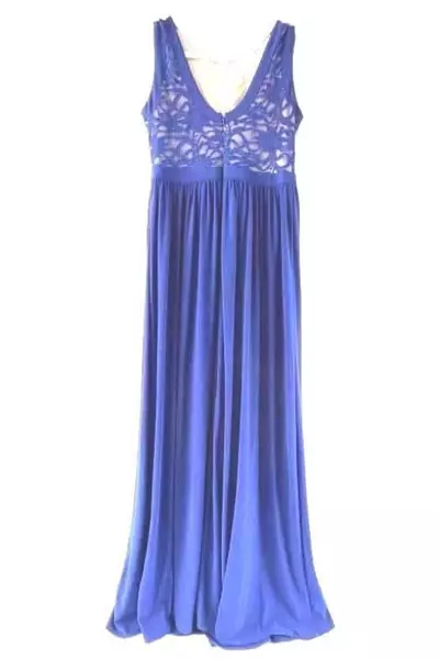Morgan & Co Royal Blue Prom Dress Size 7/8 - Pre-Owned with Snag
