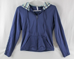 City Tech Navy Blue Hoodie Jacket Women's Size M Long Sleeve Pre-Owned