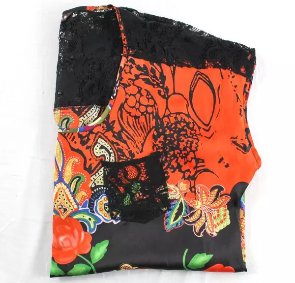 Mushbaby Sienna Rose Women's L Top Black Floral Lace Accent Pre-Owned