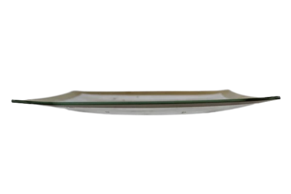 50th Anniversary Clear Glass Plate with Gold Border - 11" Collectible Decor