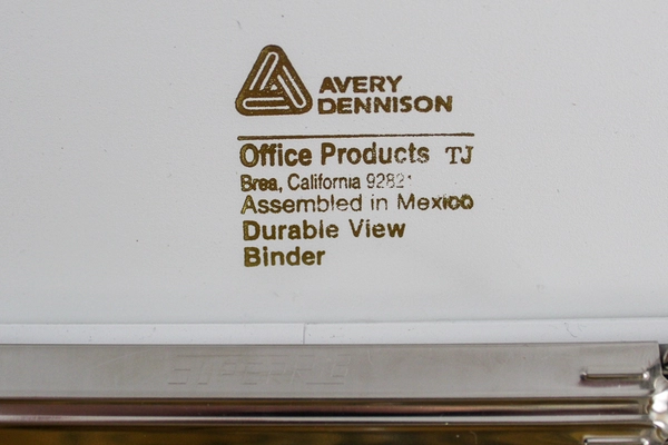 Lot of 4 Pre-Owned White 1-Inch 3-Ring Binders by Avery & Wilson Jones