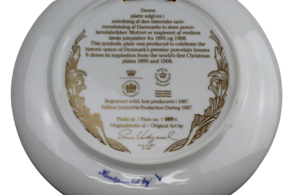 Royal Copenhagen 1987 Madonna with Child Collector Plate 8.25" - Good Condition