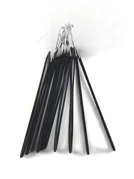 Lot of 10 Black Velvet Space Saving Hangers with Swivel Hooks Pre-owned