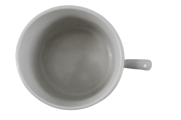 Totally Today Ceramic Coffee Mug Cup White Tooled Design 2.5" Tall