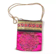 Hot Pink Mandala Tarot Passport Bag Velveteen with Gold Accent Pre-owned