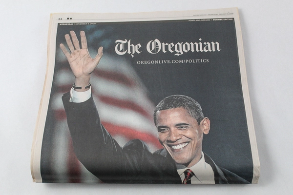 Oregonian Jan 21 2009 Barack & Michelle Obama Inauguration Cover Newspaper