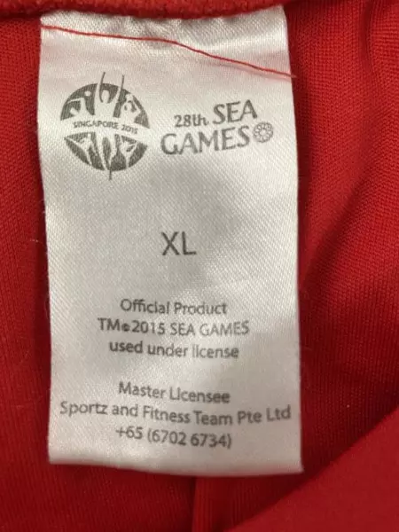 Sportz And Fitness Team Boy's XL Red 28th SEA Games Shirt Singapore 2015