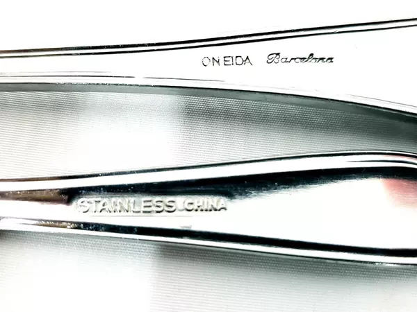 Oneida Barcelona Stainless Steel Fork & Teaspoon Set ON269 - Lot of 2