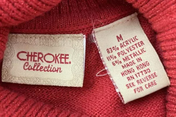 Cherokee Collection Red Turtleneck Sweater Women's Medium Metallic Pre-owned