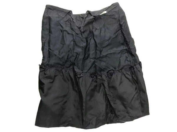 Studio Women's Black A-Line Pleated Skirt Size M Altered Pre-Owned with Stains