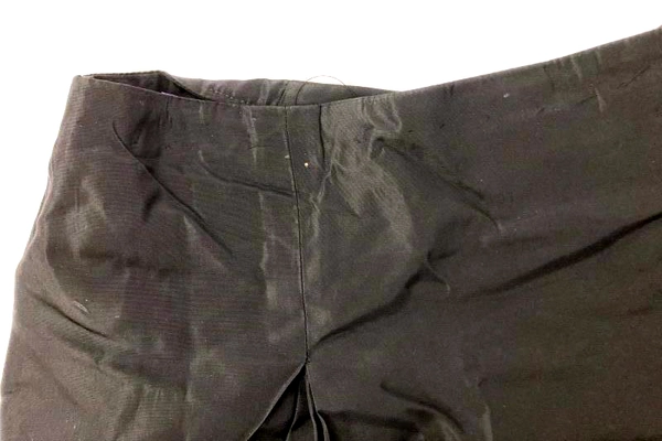 Studio Women's Black A-Line Pleated Skirt Size M Altered Pre-Owned with Stains