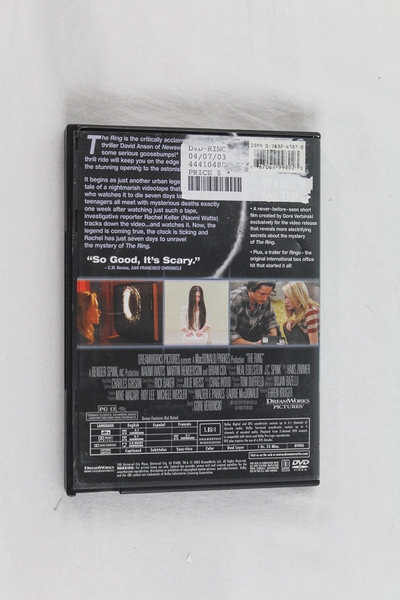 The Ring DVD 2003 Widescreen Horror Film PG-13 DreamWorks