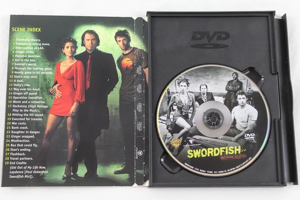 Swordfish DVD R Rated Halle Berry Hugh Jackman Travolta Pre-Owned As-Is