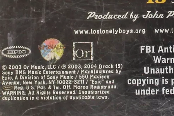Los Lonely Boys CD 2003 Or Music Pre-Owned Untested Sold As Is