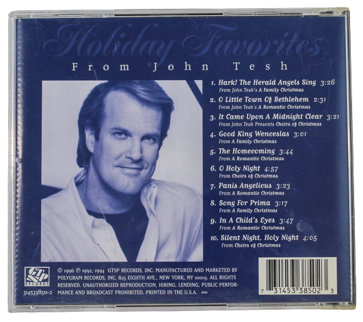 John Tesh Holiday Favorites CD 1996 PolyGram Music Christmas Classics Pre-owned