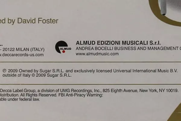 Andrea Bocelli My Christmas CD 2009 Decca Pre-Owned Holiday Classics