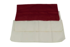 Lot of 3 Burgundy & Cream Cloth Napkins 18x18 Dining Table Decor Stains