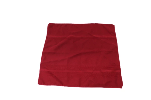 Lot of 3 Burgundy & Cream Cloth Napkins 18x18 Dining Table Decor Stains