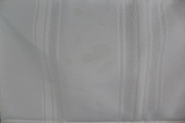 Lot of 3 Burgundy & Cream Cloth Napkins 18x18 Dining Table Decor Stains