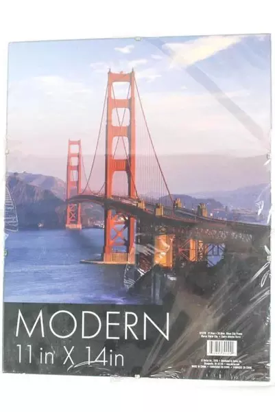 Darice Inc Modern Glass Clip Photo Picture Frame 11x14 Hangs Vertical Horizontal