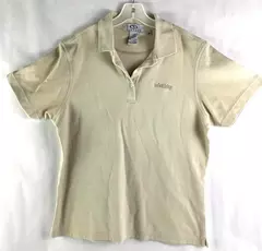 Vantage Linfield College Women's Polo Shirt MD Cream Textured Pre-owned