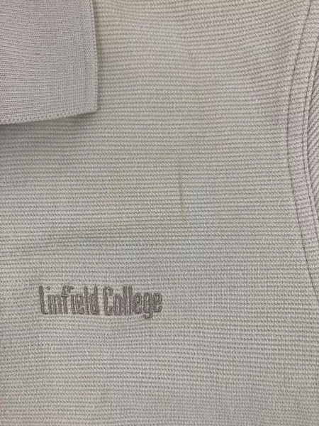 Vantage Linfield College Women's Polo Shirt MD Cream Textured Pre-owned