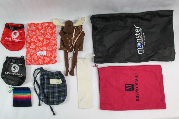 Lot of 6 Assorted Eco-Friendly Reusable Tote & Drawstring Bags - Pre-Owned