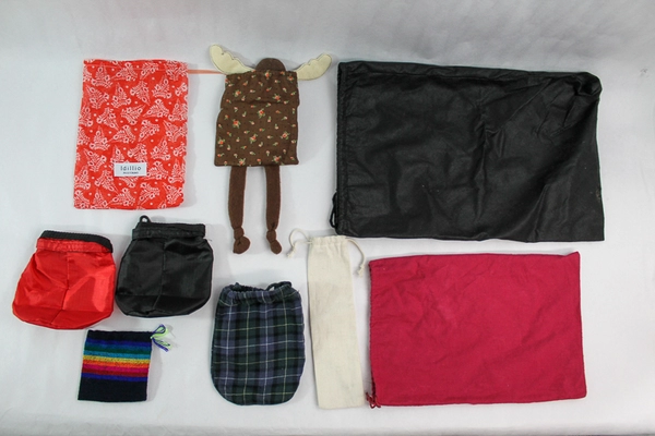 Lot of 6 Assorted Eco-Friendly Reusable Tote & Drawstring Bags - Pre-Owned