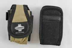 Vintage Lot of 2 Cummins Flip Cellphone Belt Cases Black & Khaki Tan Holder