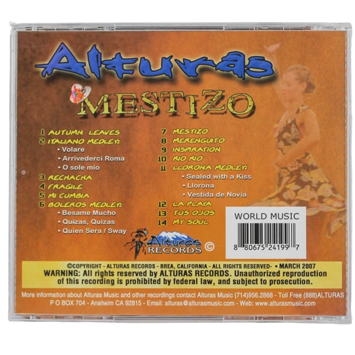 Alturas Mestizo CD by Alturas Records World Music Pre-Owned 2007