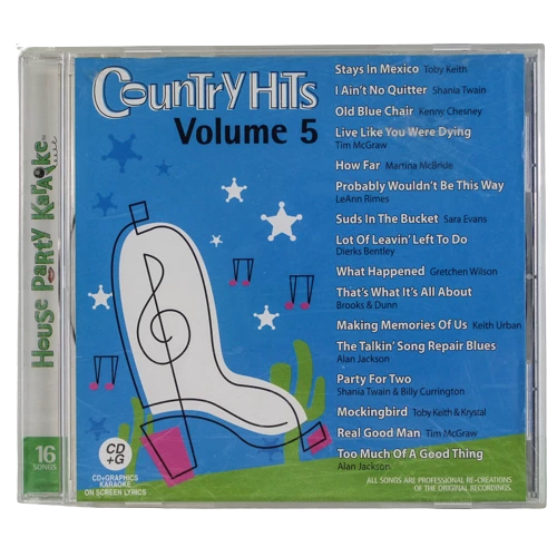Country Hits Volume 5 CD - Karaoke, Broken Case, Untested, Sold As Is