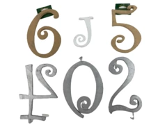 Lot of Wooden Curly Q Wall Letters Home Decor Entryway Signs by MPI Wood