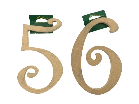 Lot of Wooden Curly Q Wall Letters Home Decor Entryway Signs by MPI Wood