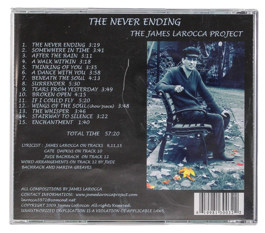 James Larocca Project CD "The Never Ending" 2009 Pre-owned Music Album
