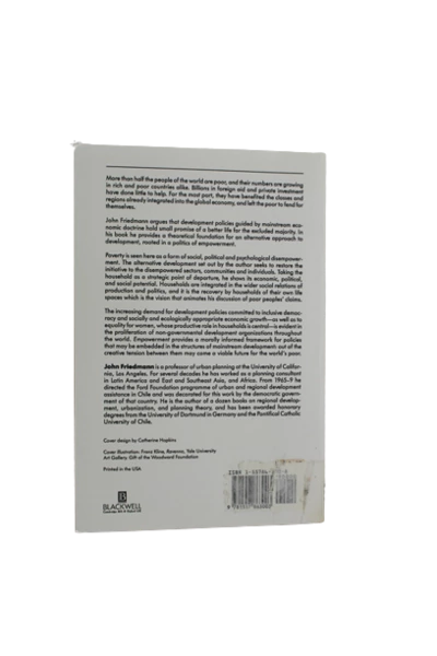 John Friedmann Empowerment Alternative Development Book Pre-Owned 1998