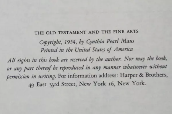 Antique 1954 The Old Testament & Fine Arts by Cynthia Pearl Maus - Pre-Owned