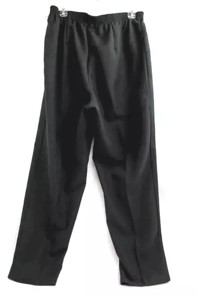 Sasson Women's Black Slacks Pants Size 34 Elastic Waist Good Pre-Owned Condition