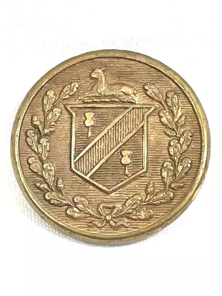 Vintage J.R. Gaunt Brass Military Uniform Shank Button 30mm Size 48L