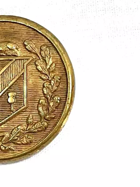 Vintage J.R. Gaunt Brass Military Uniform Shank Button 30mm Size 48L