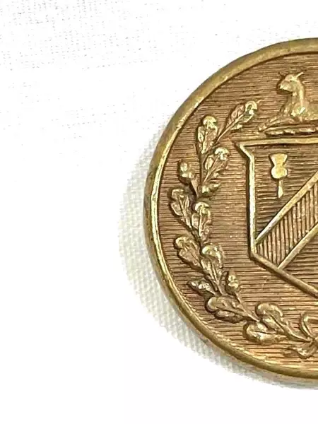 Vintage J.R. Gaunt Brass Military Uniform Shank Button 30mm Size 48L
