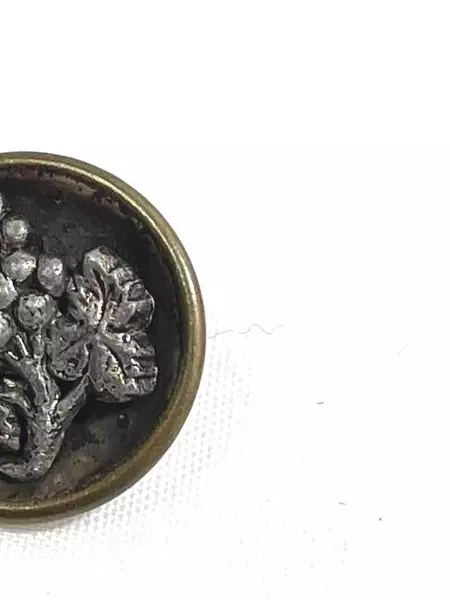 Vintage Brass Grape Cluster Shank Button 36L 23mm Collectible Sewing Button