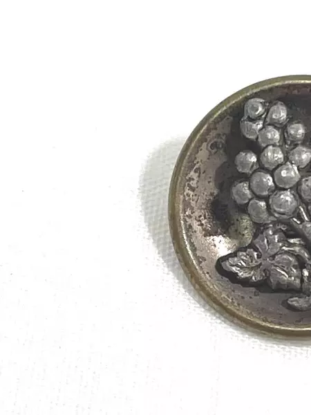 Vintage Brass Grape Cluster Shank Button 36L 23mm Collectible Sewing Button
