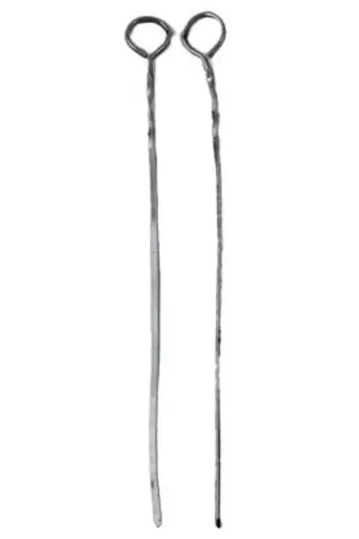 Lot of 9 Metal Skewers 10" to 12" for Kebab BBQ Fondue Pre-owned