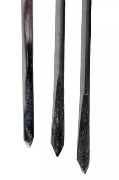 Lot of 9 Metal Skewers 10" to 12" for Kebab BBQ Fondue Pre-owned