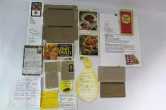 Lot of Vintage Recipe Clippings & Diet Plans - Handwritten & Printed Ephemera